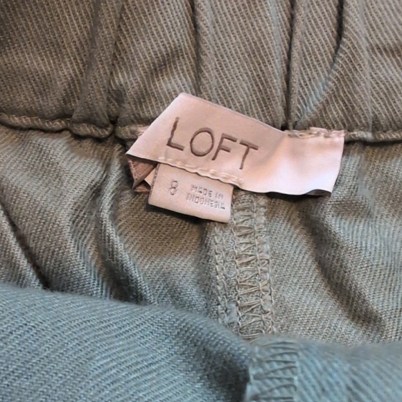 LOFT Olive Mini Skirt with Tie Detail - Picture 4 of 6